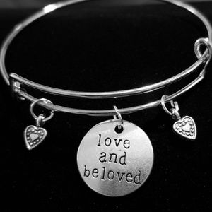 To Love and Beloved Silver Charm Bracelet